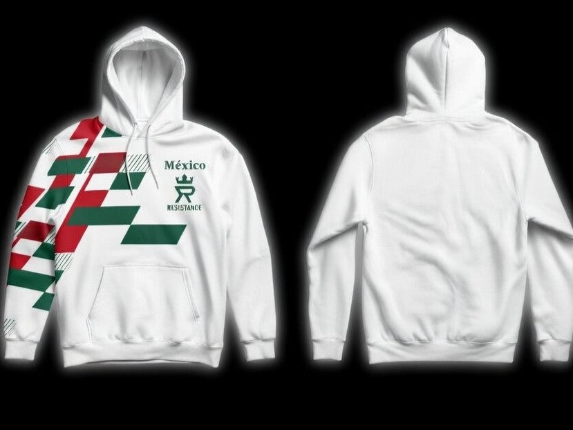 Hoodie Blanca Estilo Tri color