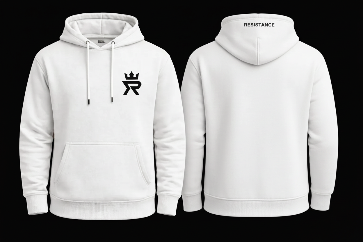 Hoodie Blanca con Negro