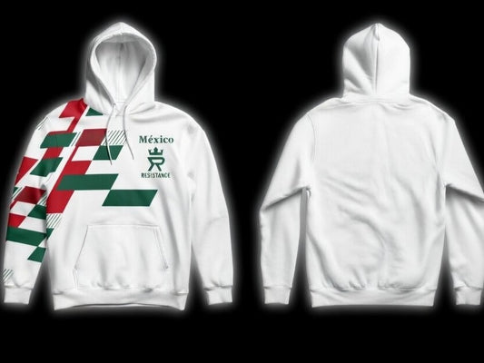 Hoodie Blanca Estilo Tri color