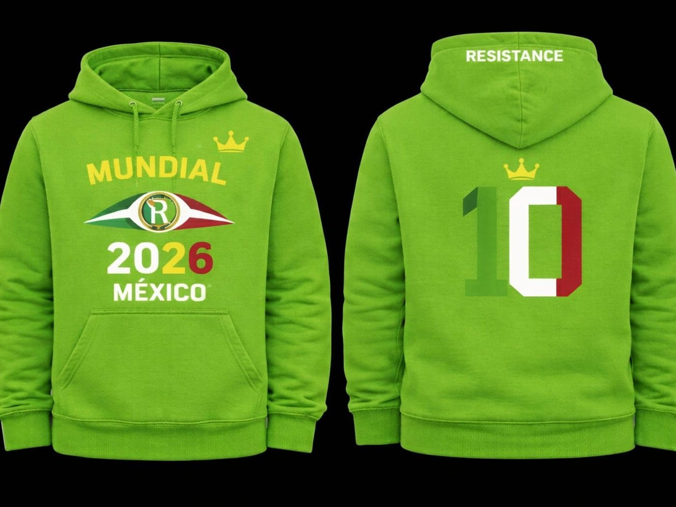 Hoodie verde Mundial 10