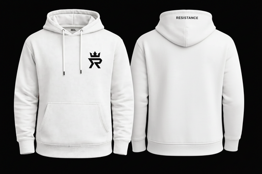Hoodie Blanca con Negro