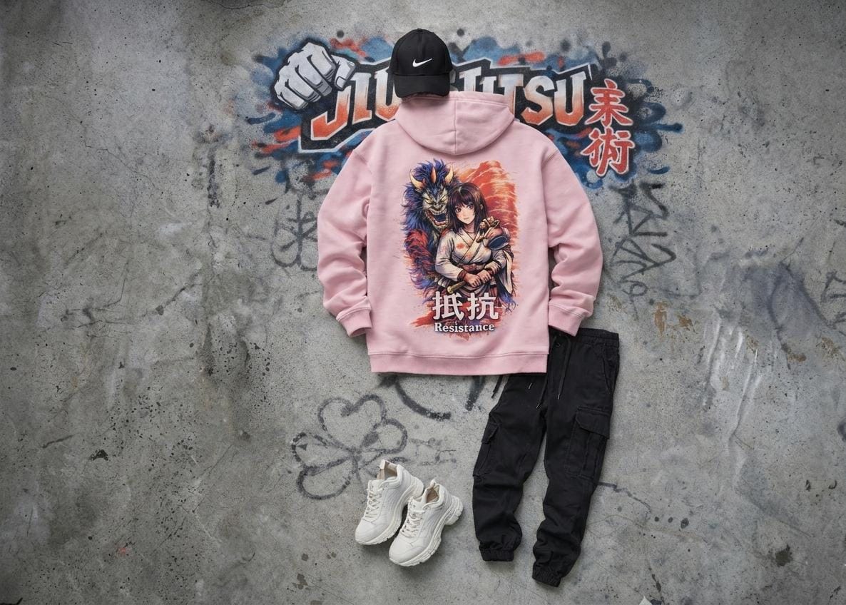 Hoodie Rosa Yukata