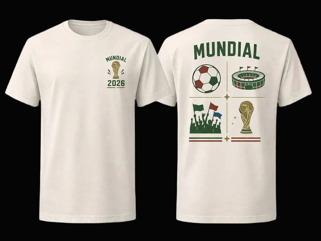 Playera Blanca Pasión Mundial Icons